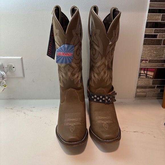 Durango crush flag accessory cowgirl, rodeosnip toe boots size 9 - Picture 1 of 15